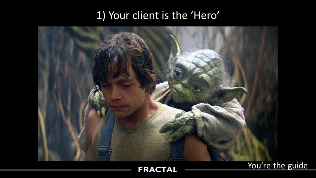 TACTIC 1: Your client is the hero